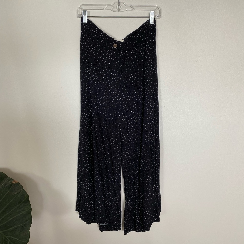 Anthropologie Black Flowy Pants